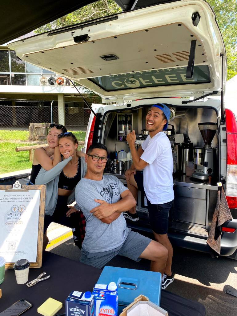 Coffee van at the markets